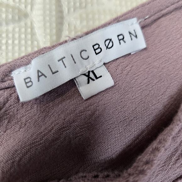 Baltic Born Jennifer Maxi Dress Womens XL Mauve Purple Pink Deep V-Neck - Picture 7 of 11